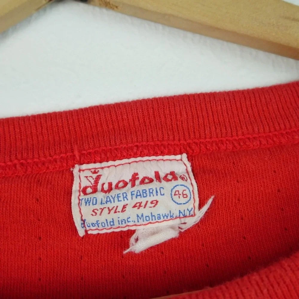 Vintage Duofold Two Layer Fabric Red Thermal Shirt Style 419 Mens 46 Base Layer